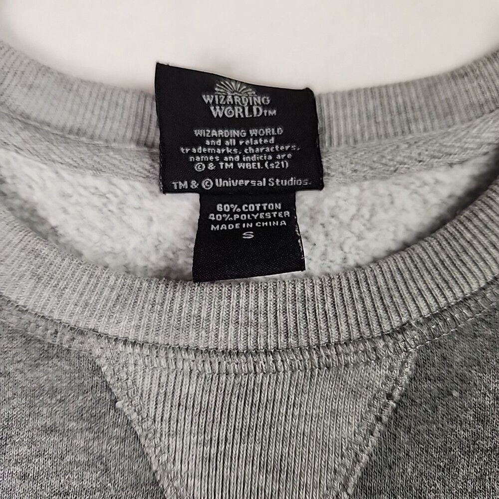 Slytherin Wizarding World of Harry Potter Sweatshirt Patch Universal Gray Small - Picture 6 of 11